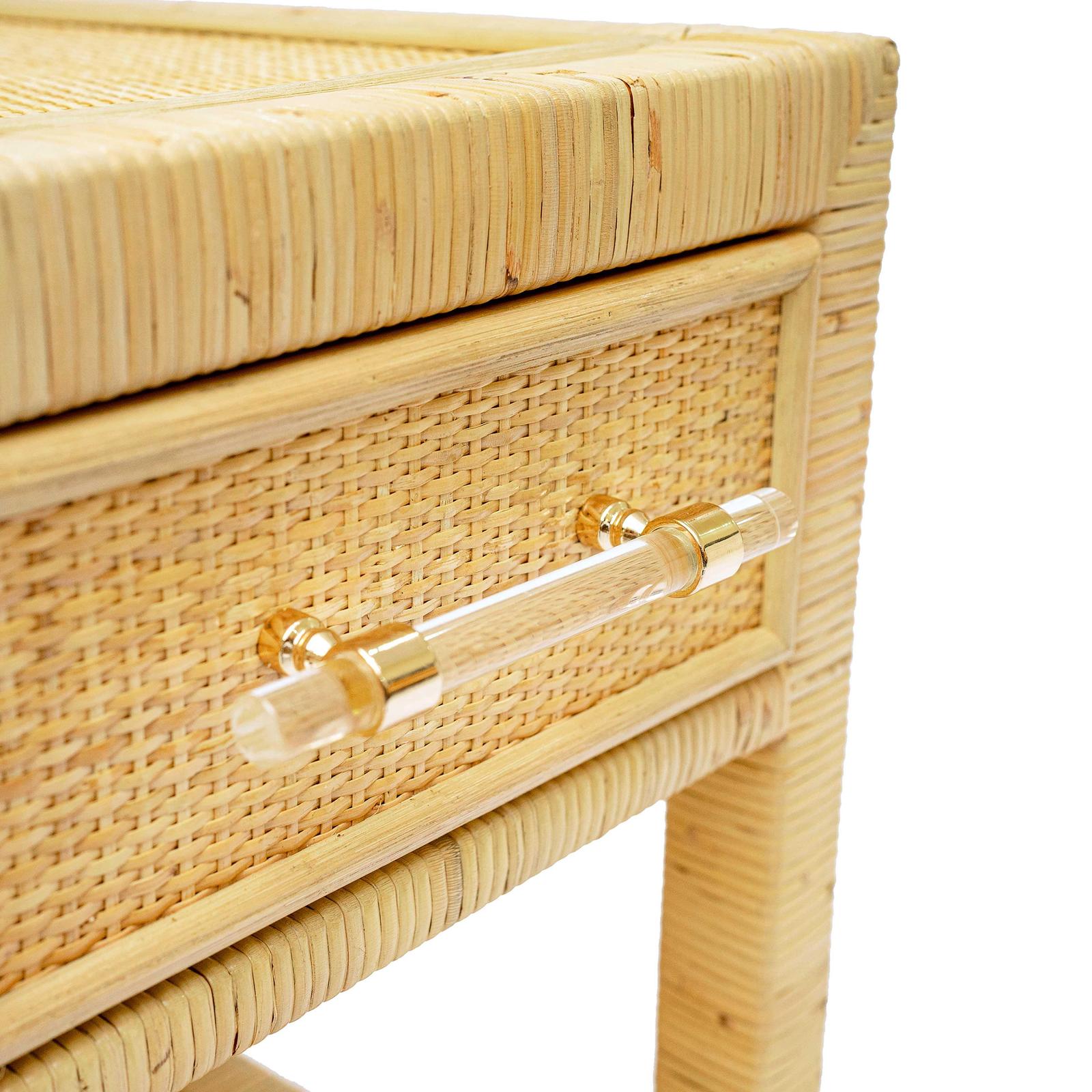 TOV Furniture Amara Natural Rattan Nightstand