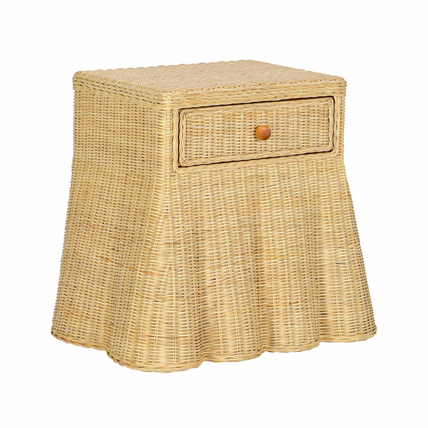 TOV Furniture Pentra 25" Natural Rattan Nightstand With Drawer