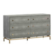 TOV Furniture Pesce Shagreen 6 Drawer Dresser