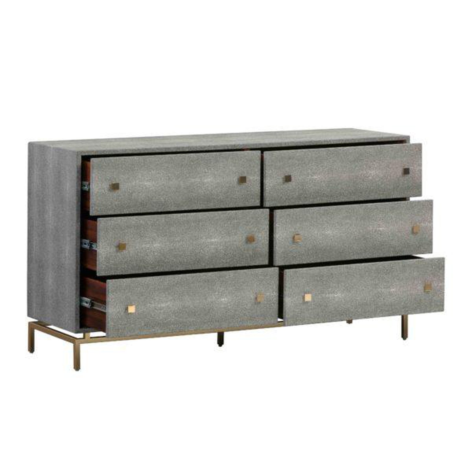 TOV Furniture Pesce Shagreen 6 Drawer Dresser
