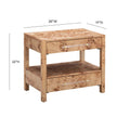 TOV Furniture Brandyss Burl Nightstand