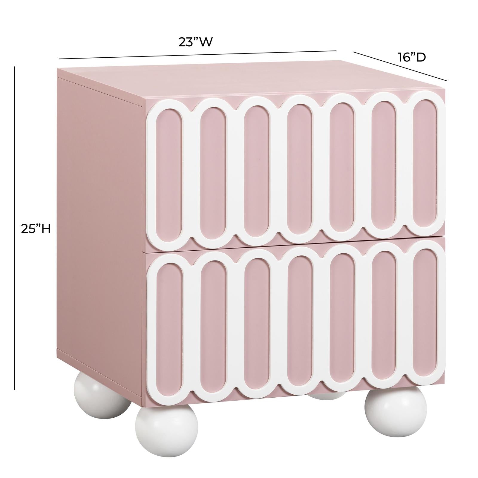TOV Furniture Tori Motif Nightstand
