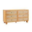 TOV Furniture Grappa Natural Wood & Rattan Wavy Dresser
