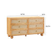 TOV Furniture Grappa Natural Wood & Rattan Wavy Dresser