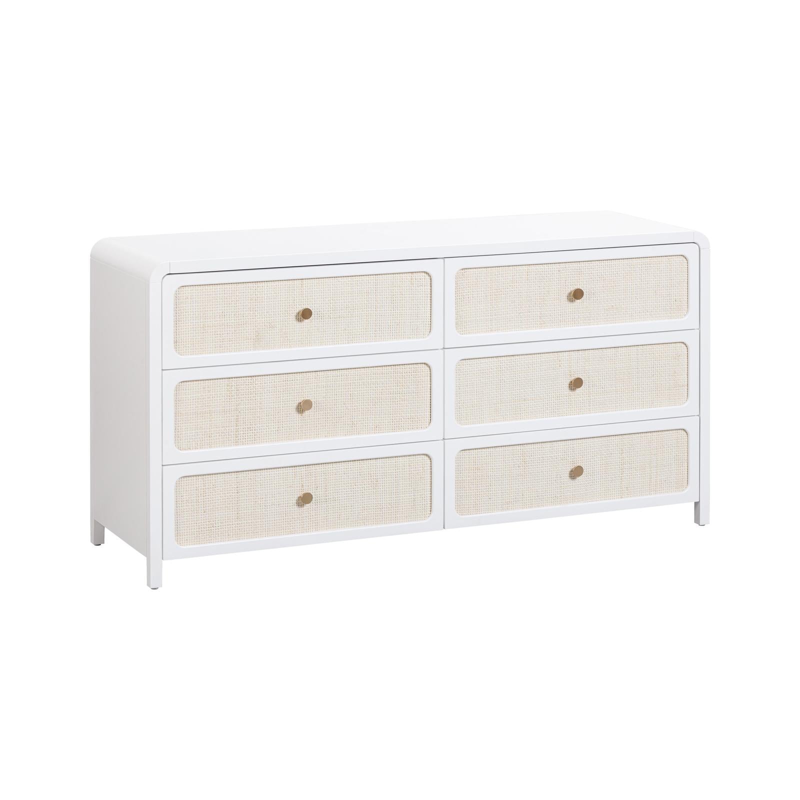 TOV Furniture Patty Rattan 6 Drawer Dresser