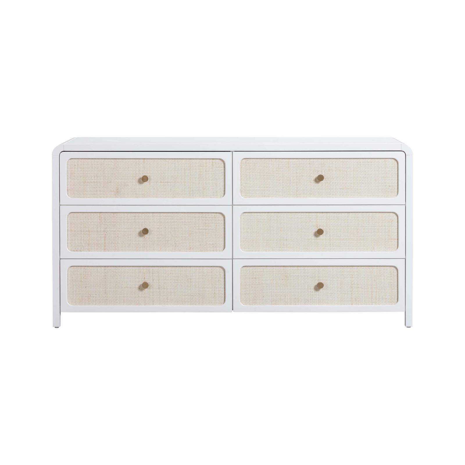 TOV Furniture Patty Rattan 6 Drawer Dresser