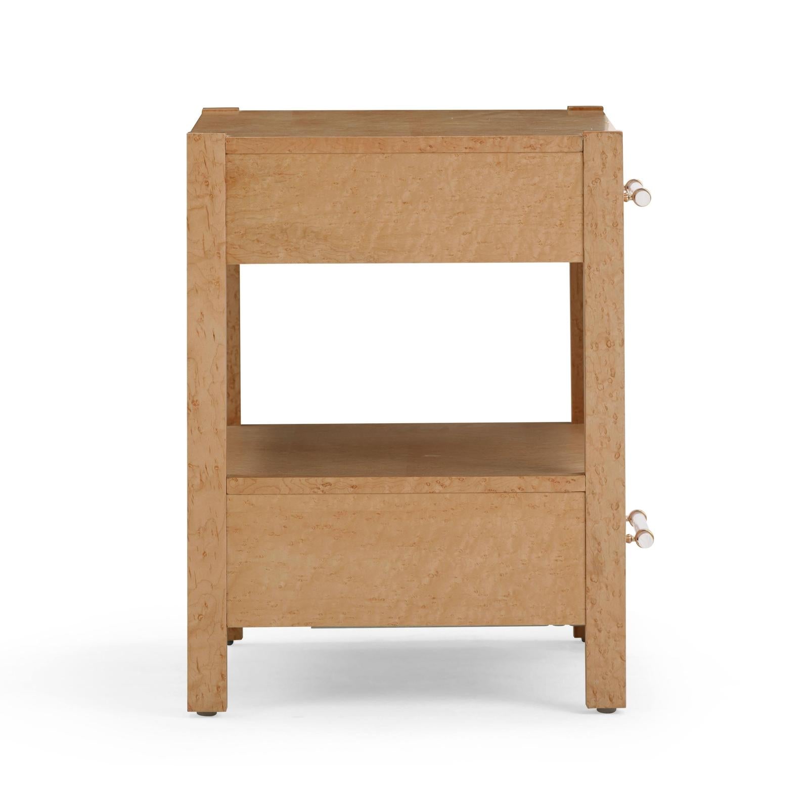 TOV Furniture Brandyss Burl Nightstand