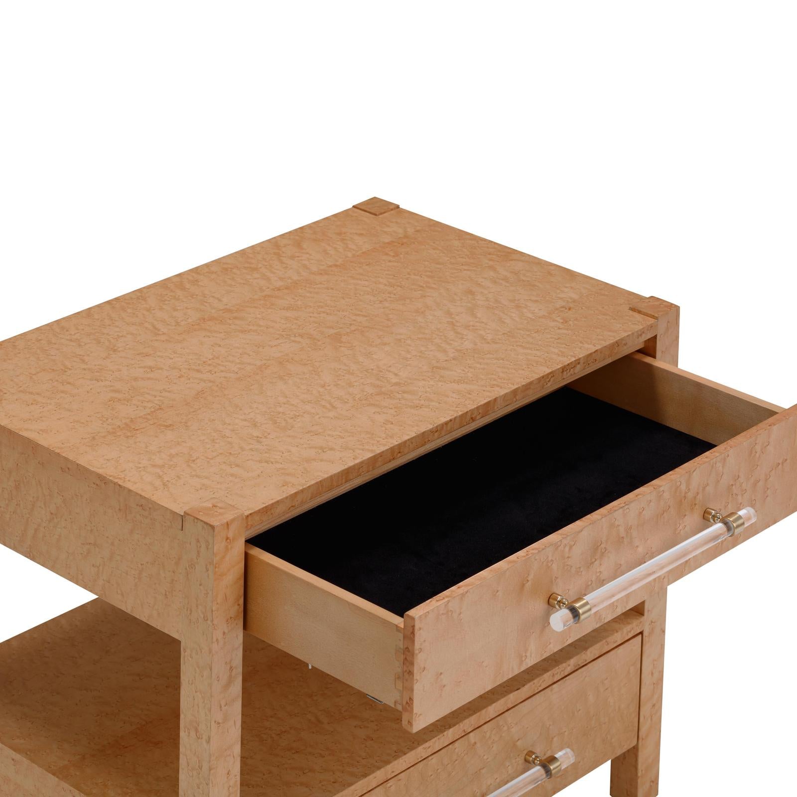 TOV Furniture Brandyss Burl Nightstand