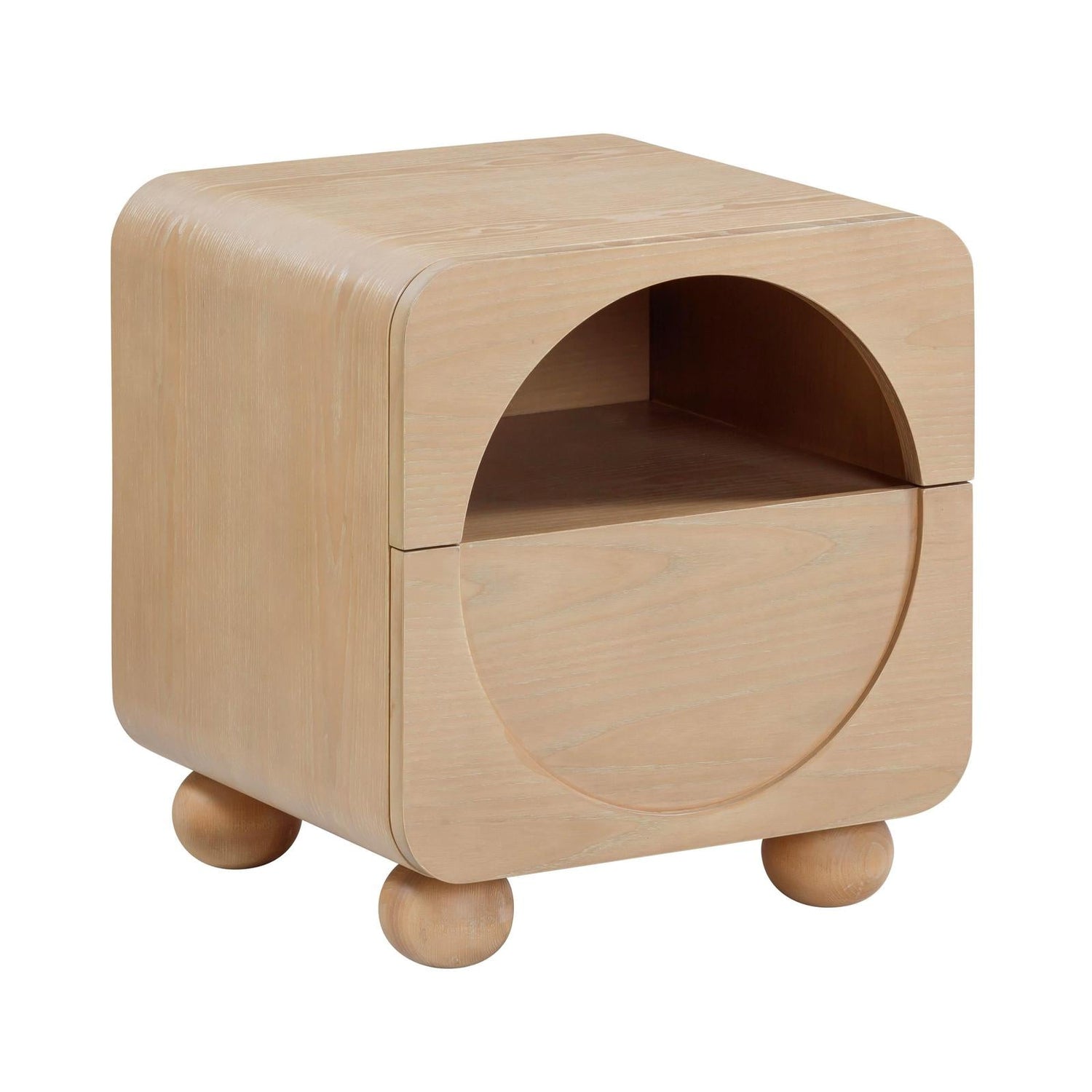 TOV Furniture Moonrise 20" Natural Ash Nightstand With Drawer
