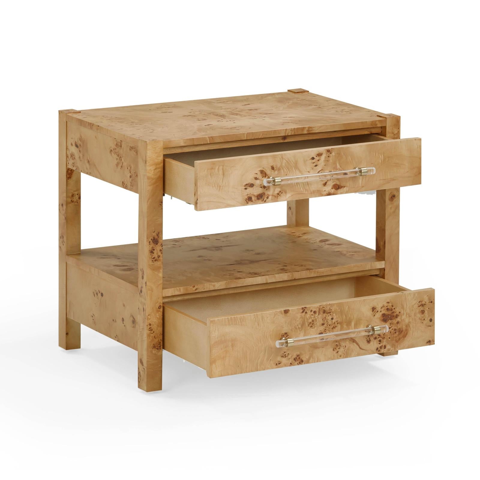 TOV Furniture Brandyss Burl Nightstand