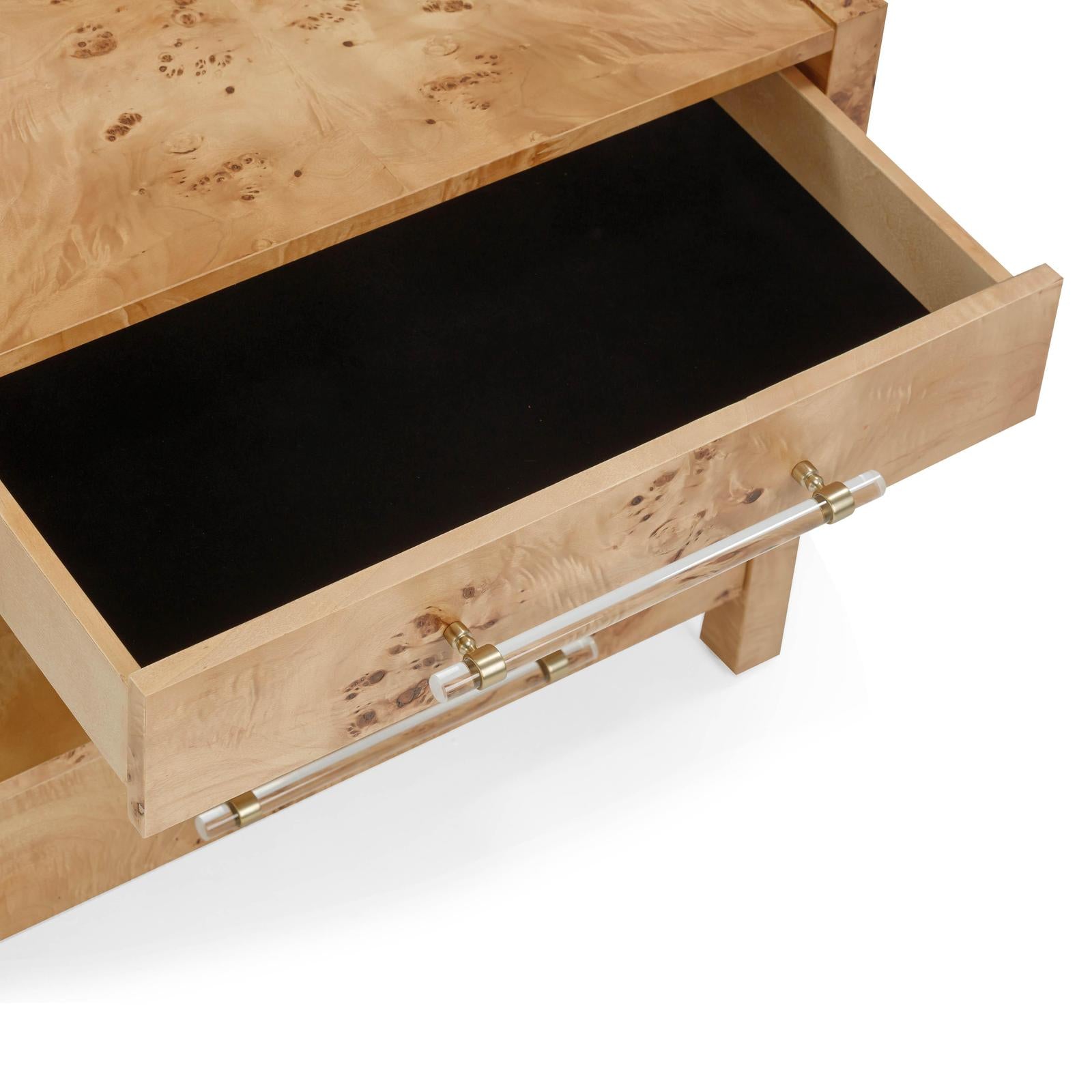 TOV Furniture Brandyss Burl Nightstand