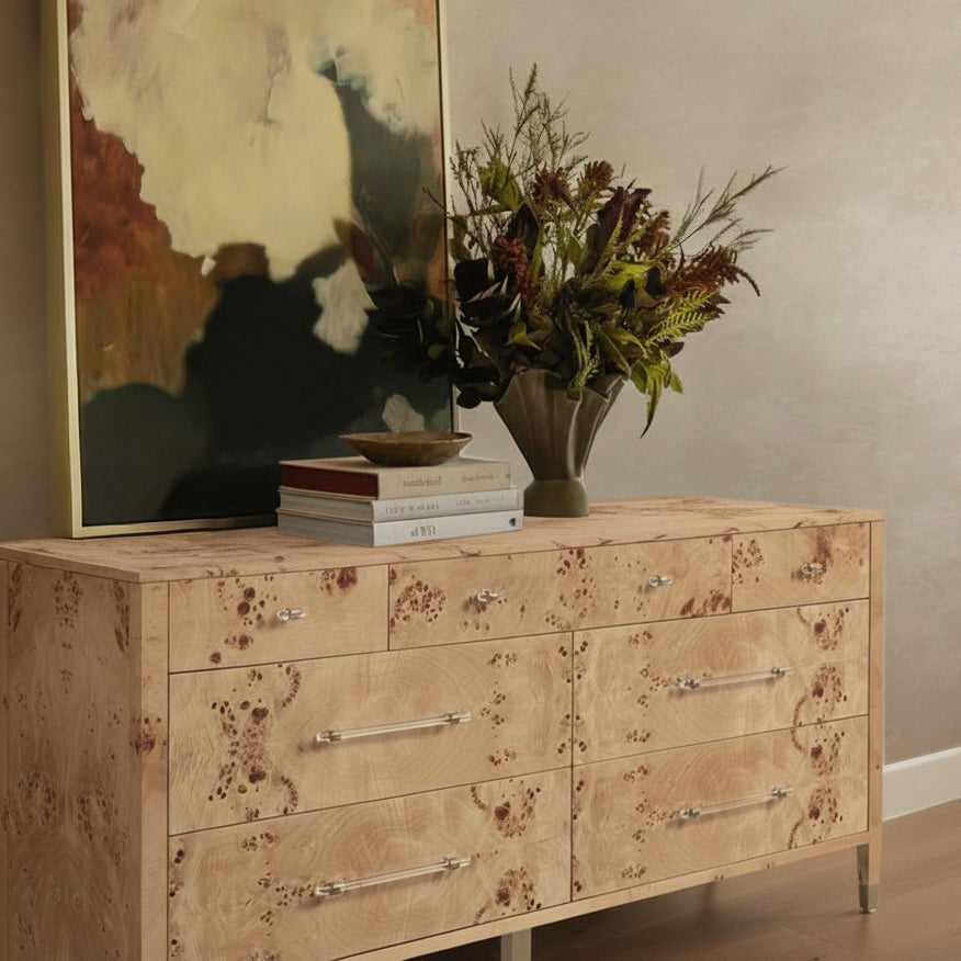 TOV Furniture Brandyss Burl Drawer Dresser