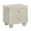 TOV Furniture Grappa Wood & Raffia Wavy 2-Drawer Nightstand