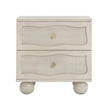 TOV Furniture Grappa Wood & Raffia Wavy 2-Drawer Nightstand