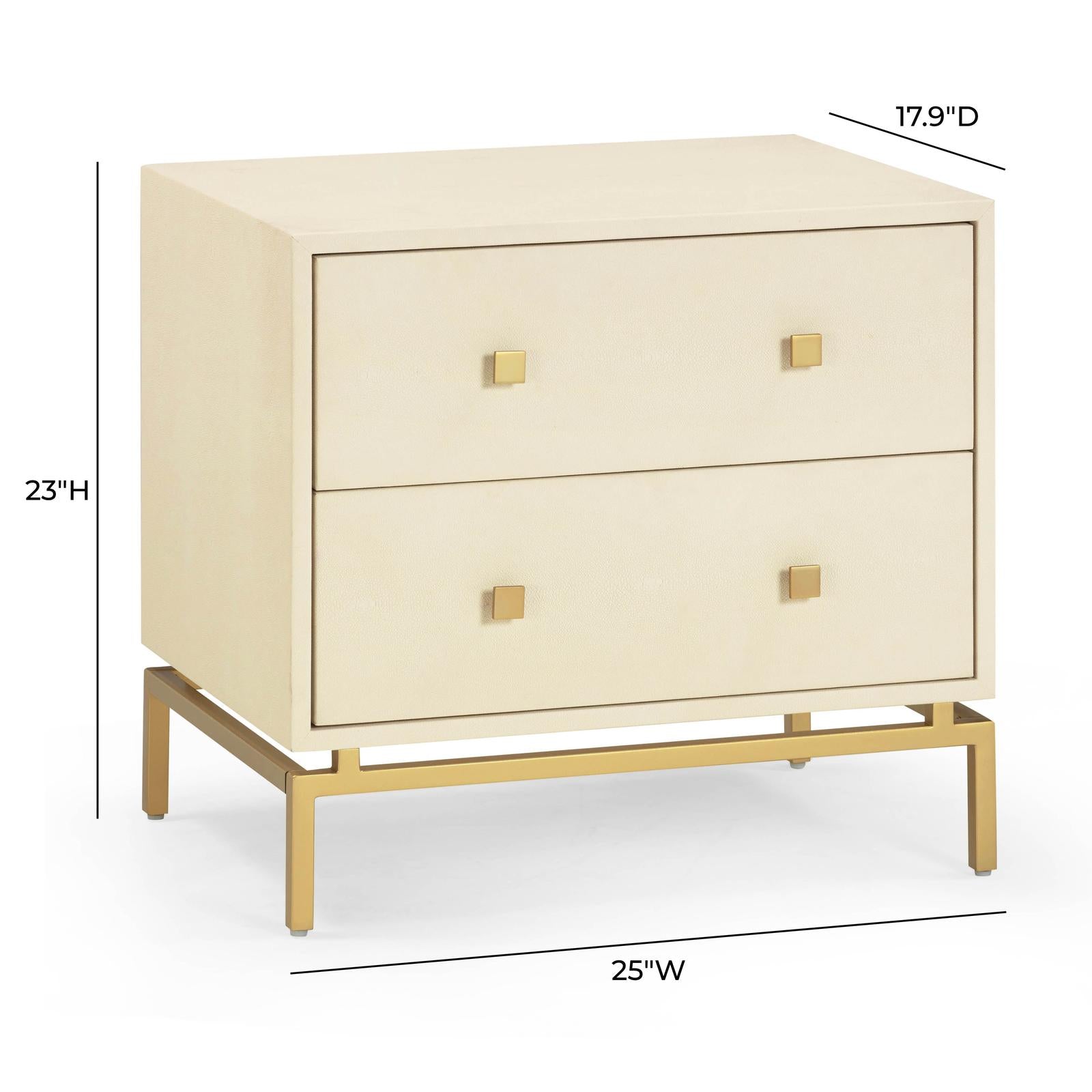 TOV Furniture Pesce Shagreen Nightstand