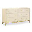 TOV Furniture Pesce Shagreen 6 Drawer Dresser