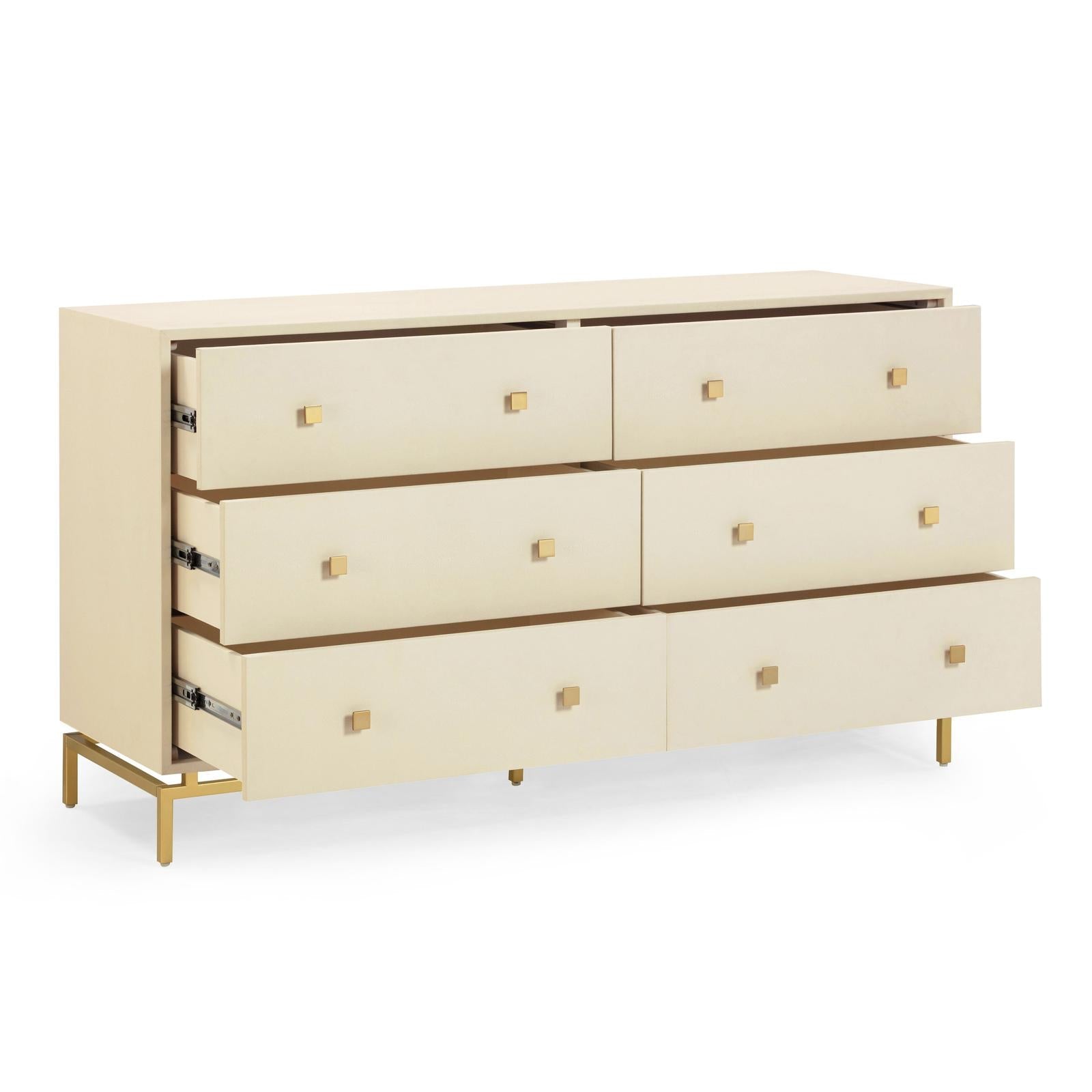 TOV Furniture Pesce Shagreen 6 Drawer Dresser