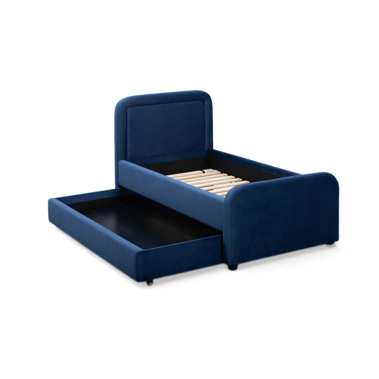 TOV Furniture Briella Performance Velvet Trundle Bed in Twin