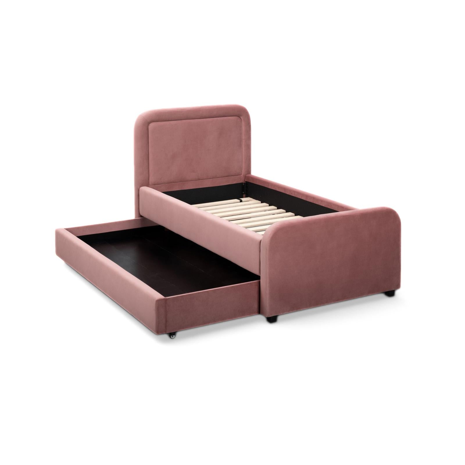 TOV Furniture Briella Performance Velvet Trundle Bed in Twin
