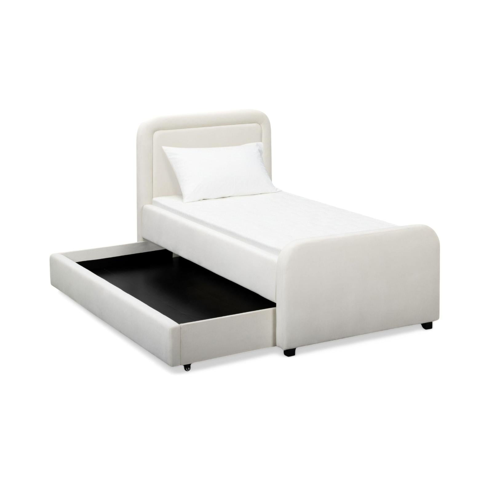 TOV Furniture Briella Performance Velvet Trundle Bed in Twin