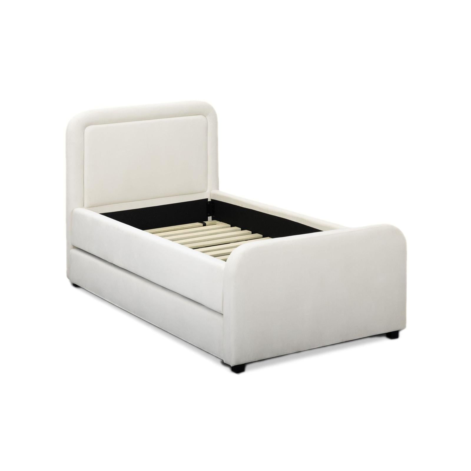 TOV Furniture Briella Performance Velvet Trundle Bed in Twin