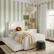 TOV Furniture Briella Performance Velvet Trundle Bed in Twin