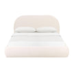 TOV Furniture Bara Cream Textured Velvet Bed