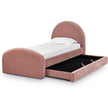 TOV Furniture Moon Rose Upcycled Contract-Grade Chenille Twin Trundle Bed