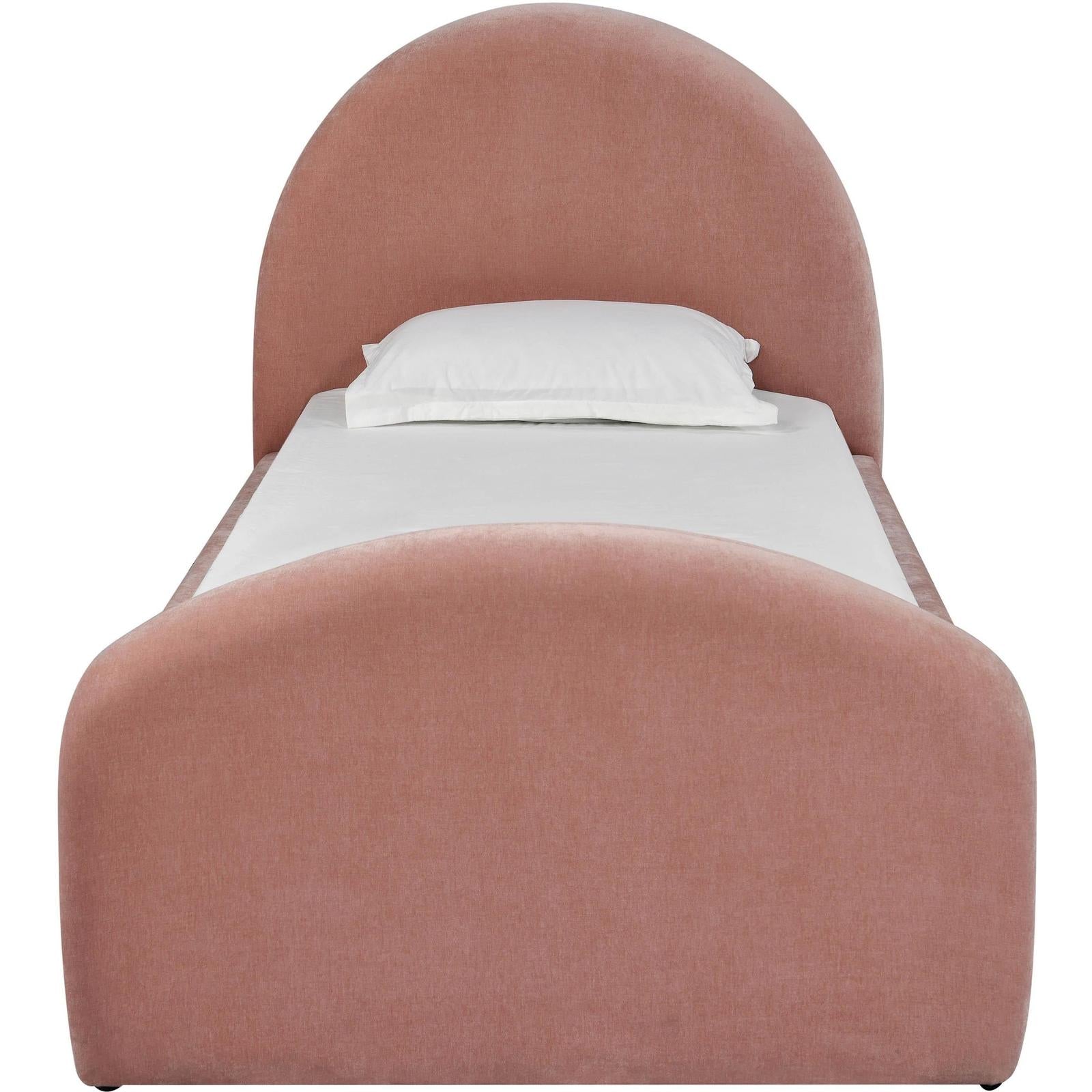 TOV Furniture Moon Rose Upcycled Contract-Grade Chenille Twin Trundle Bed