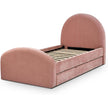 TOV Furniture Moon Rose Upcycled Contract-Grade Chenille Twin Trundle Bed