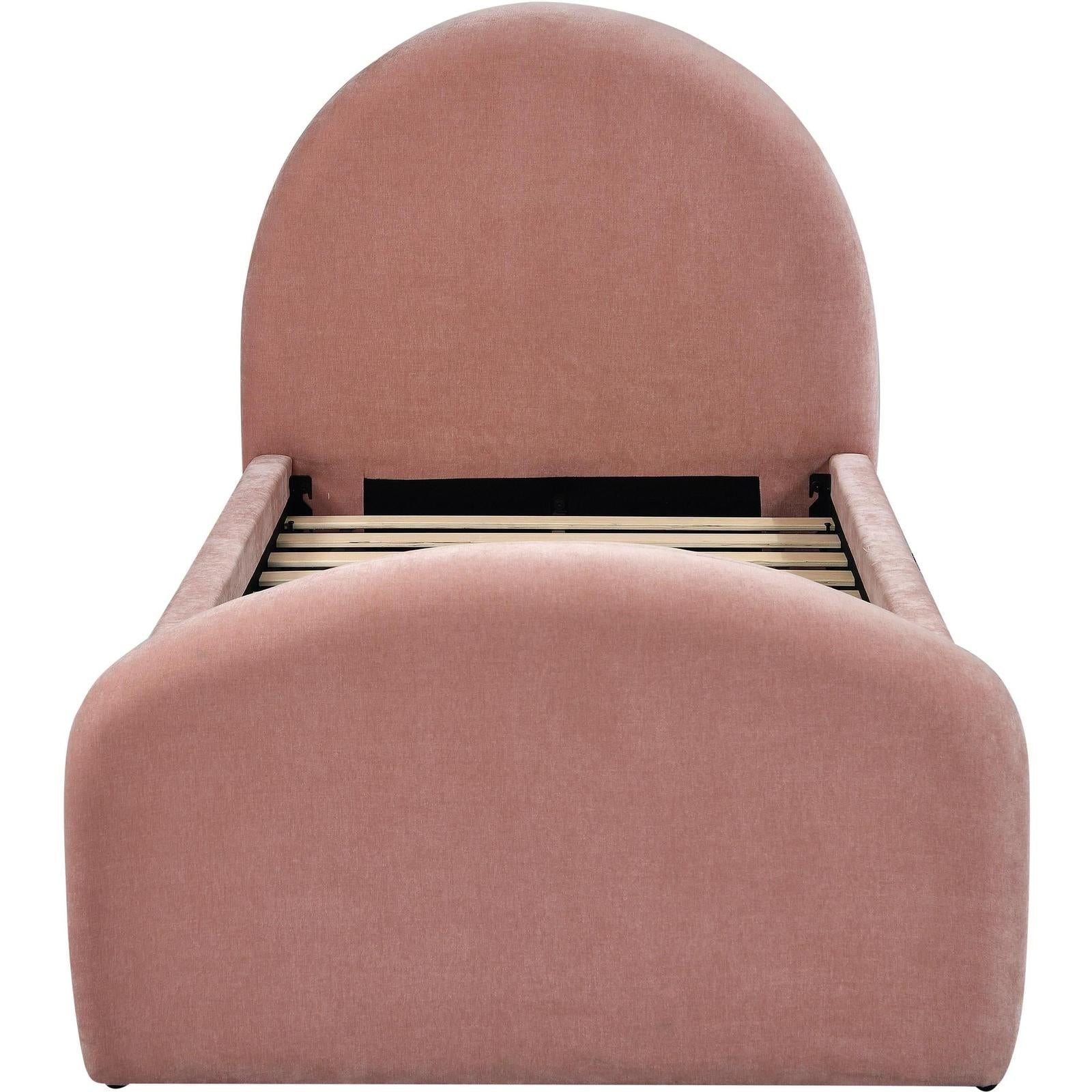 TOV Furniture Moon Rose Upcycled Contract-Grade Chenille Twin Trundle Bed