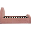 TOV Furniture Moon Rose Upcycled Contract-Grade Chenille Twin Trundle Bed