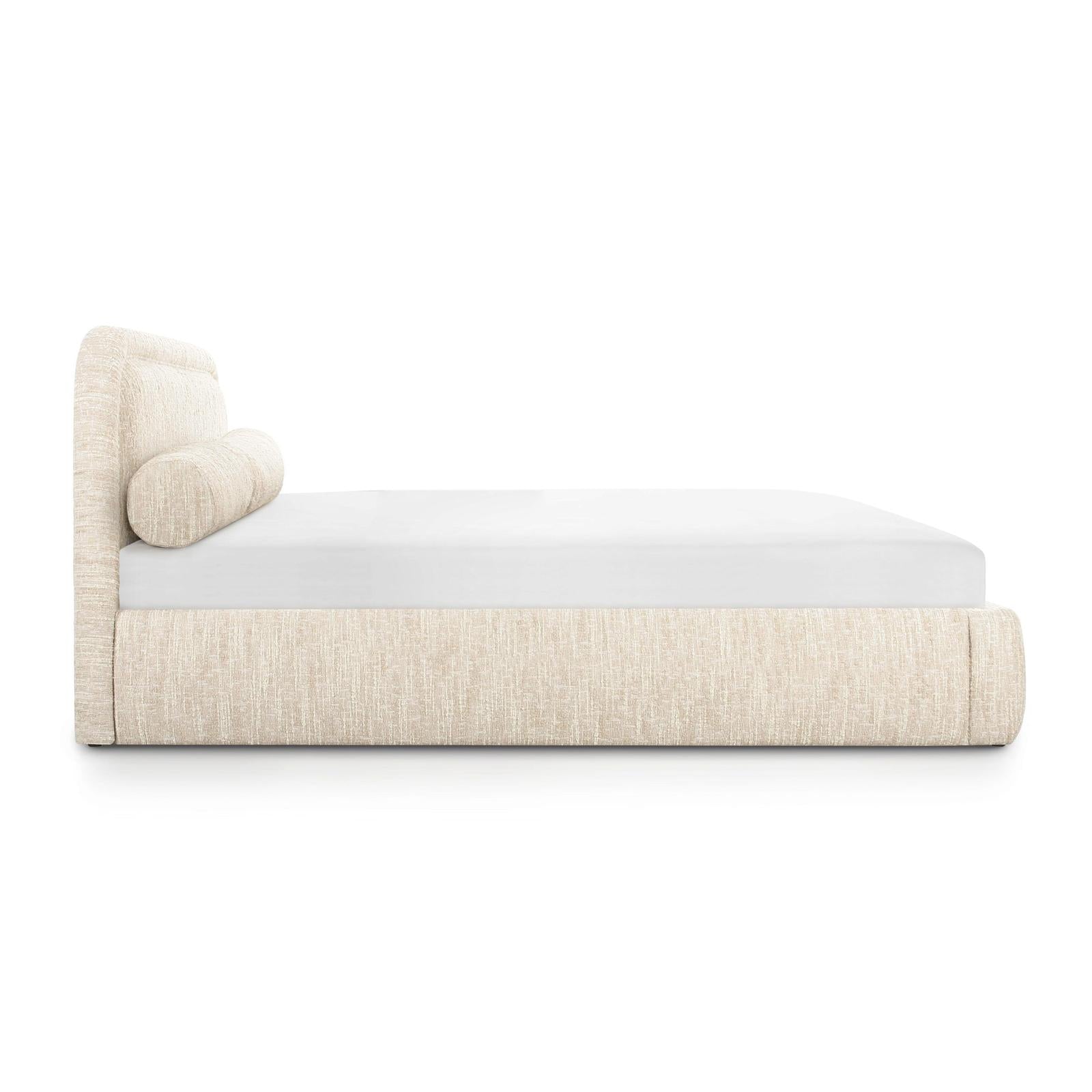 TOV Furniture Murielle Taupe Textured Boucle Bed