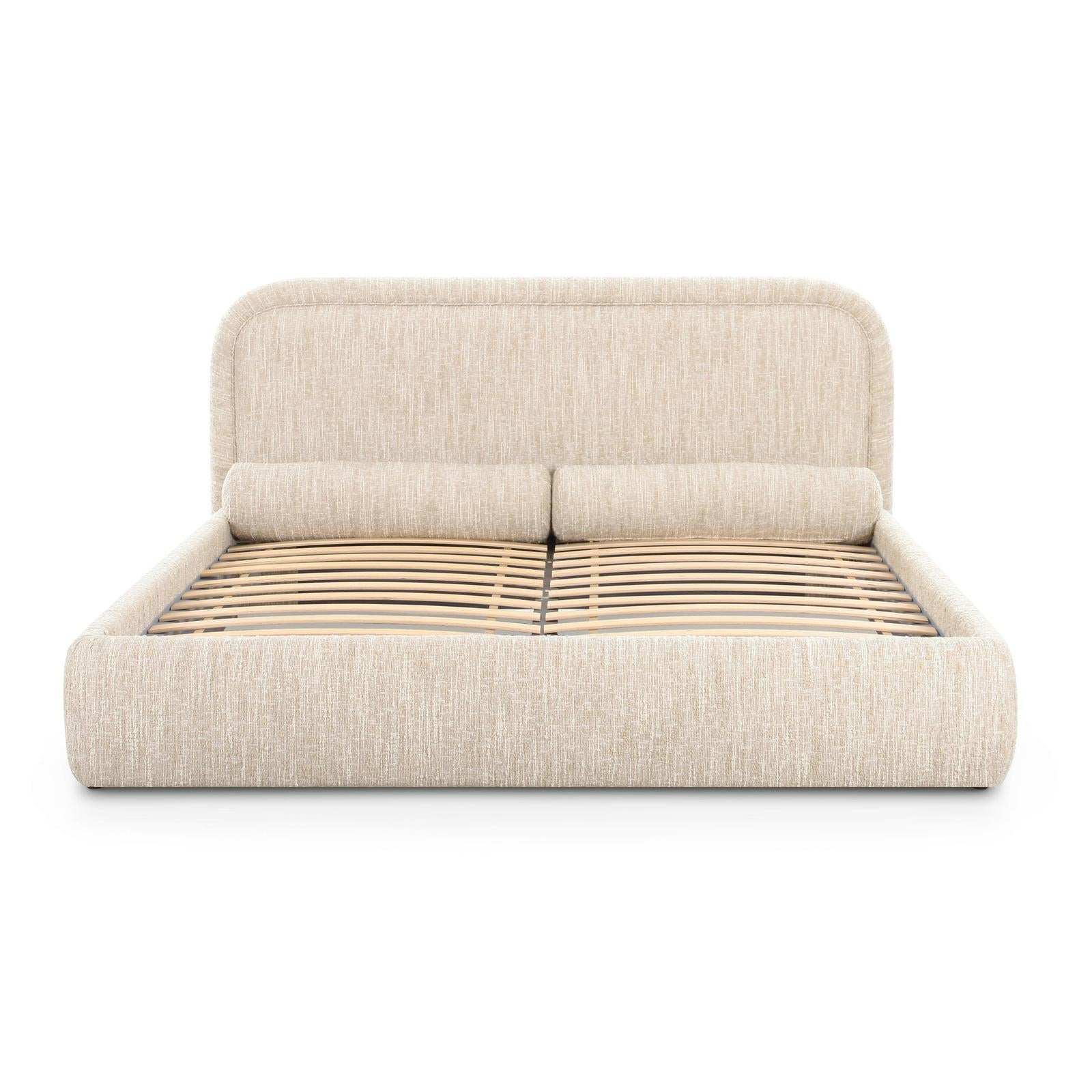 TOV Furniture Murielle Taupe Textured Boucle Bed