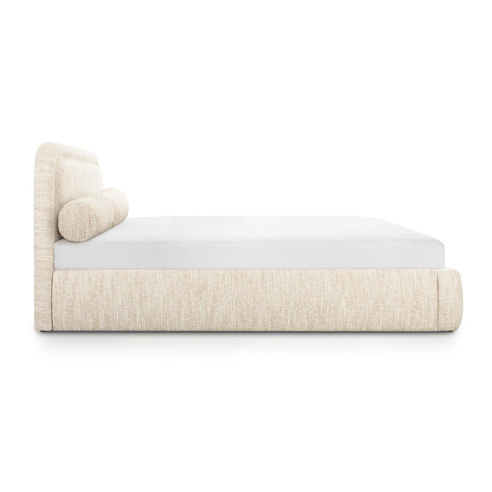 TOV Furniture Murielle Taupe Textured Boucle Bed
