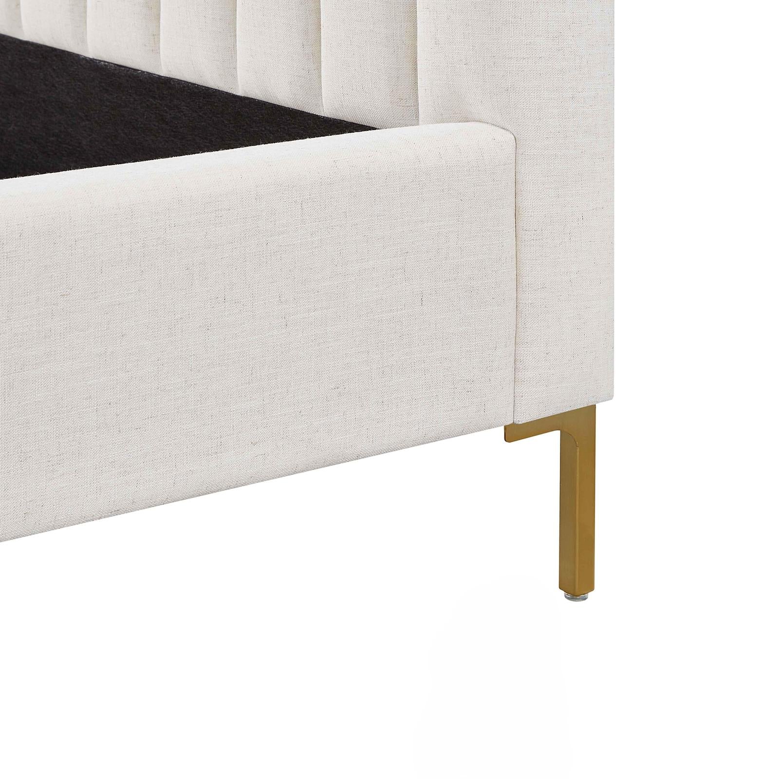 TOV Furniture Angela Upcycled Linen Bed