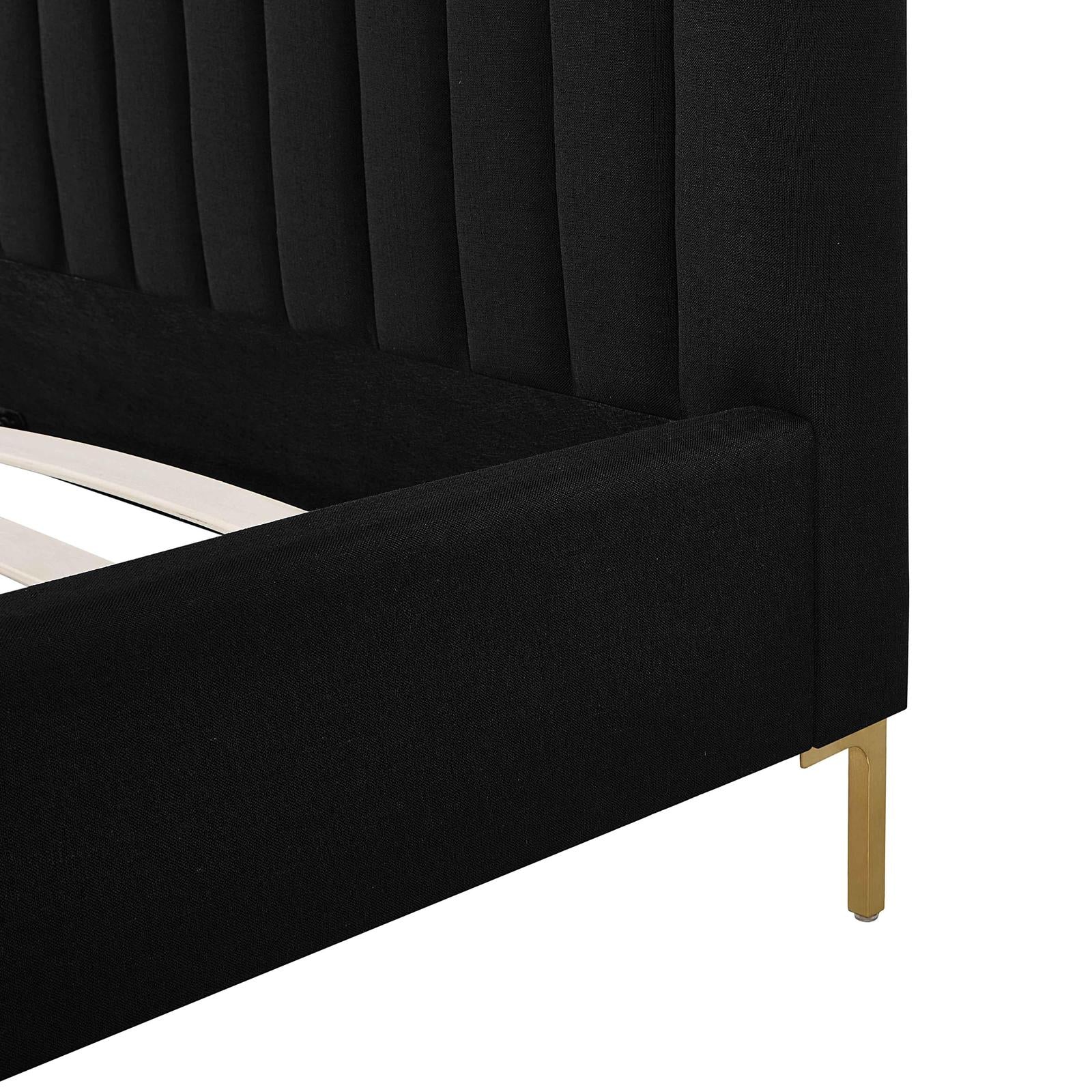 TOV Furniture Angela Upcycled Linen Bed