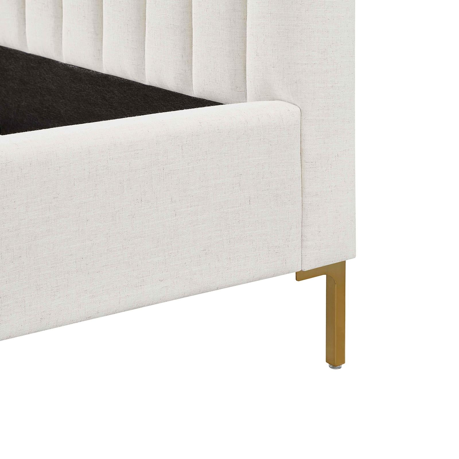 TOV Furniture Angela Upcycled Linen Bed