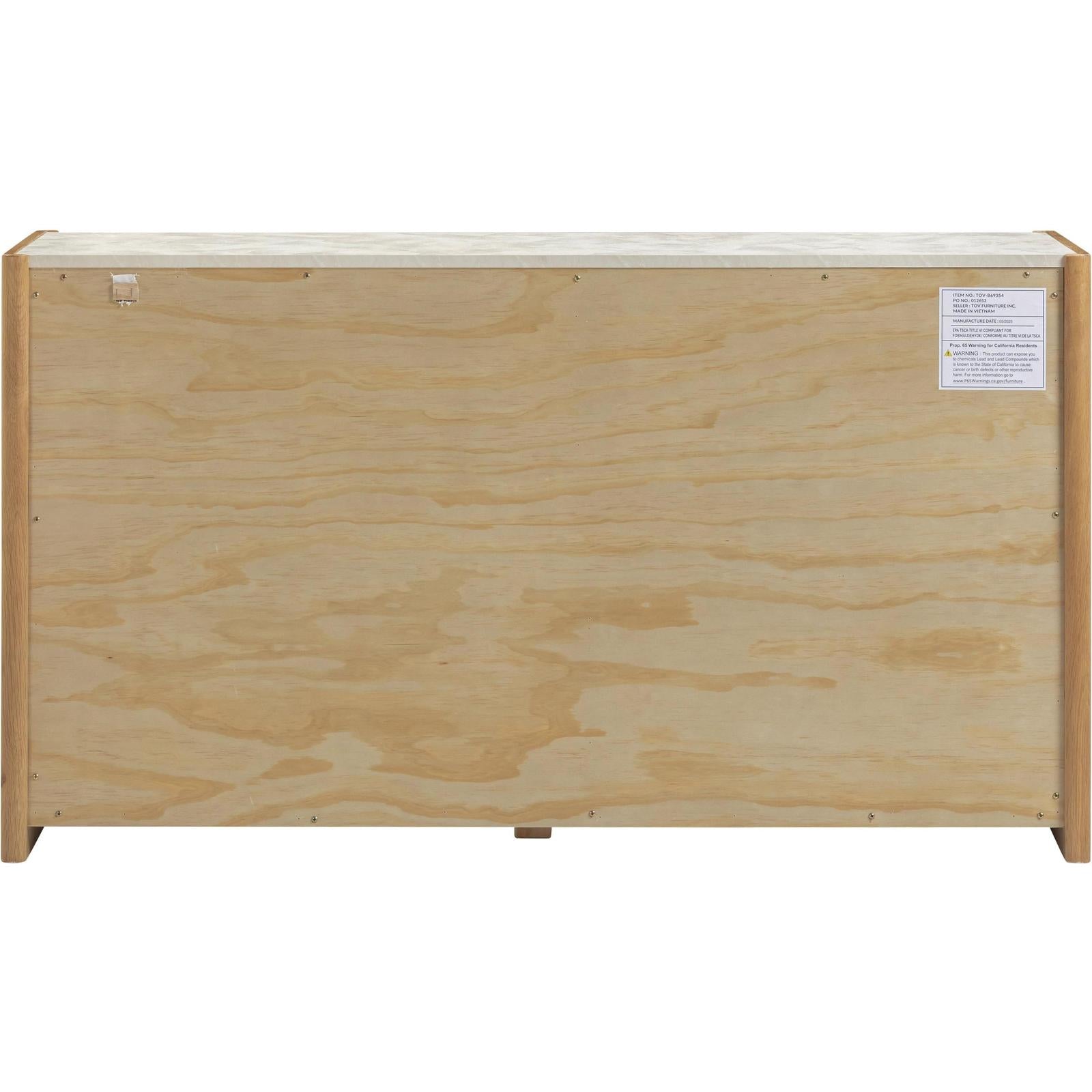 TOV Furniture Paige Natural Oak Drawer Dresser