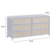 TOV Furniture Patty Rattan 6 Drawer Dresser