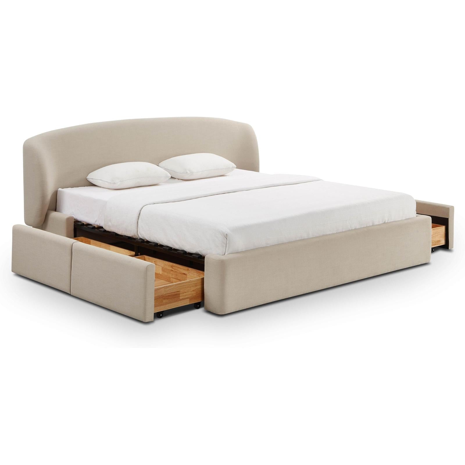 TOV Furniture Corey Upcycled Performance Linen Storage Bed
