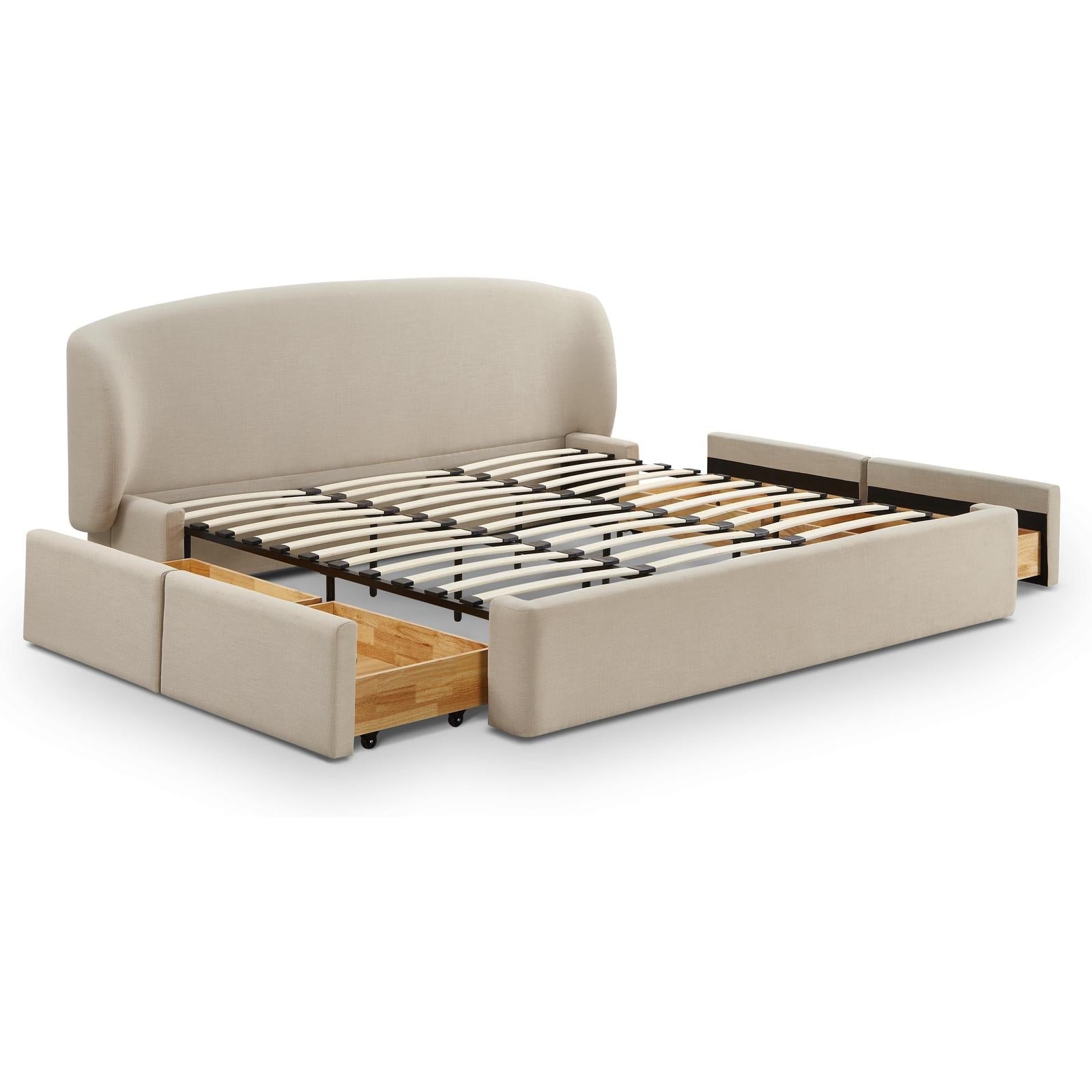 TOV Furniture Corey Upcycled Performance Linen Storage Bed