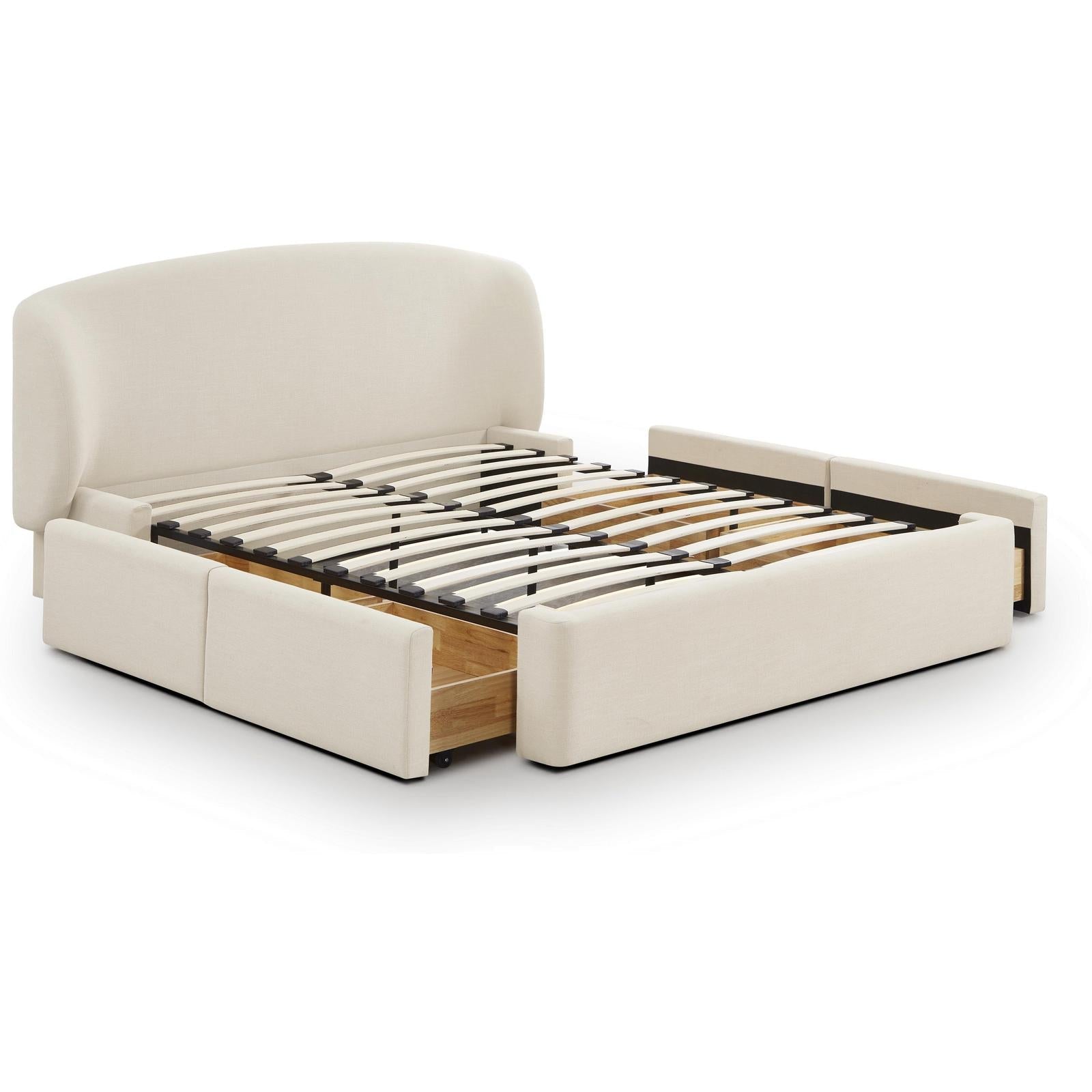 TOV Furniture Corey Upcycled Performance Linen Storage Bed