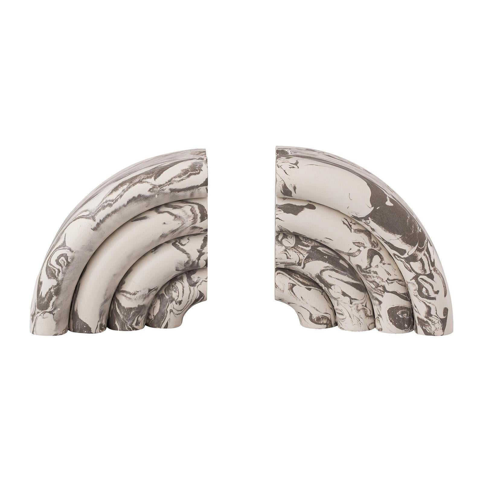 TOV Furniture Grey Marble Bookends - Set of 2