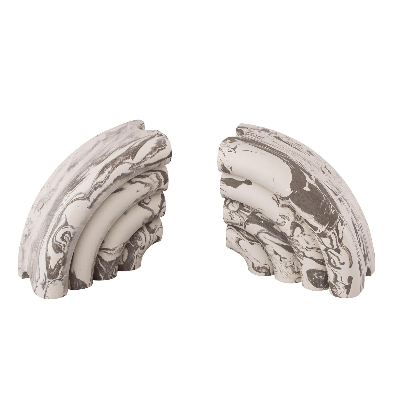 TOV Furniture Grey Marble Bookends - Set of 2