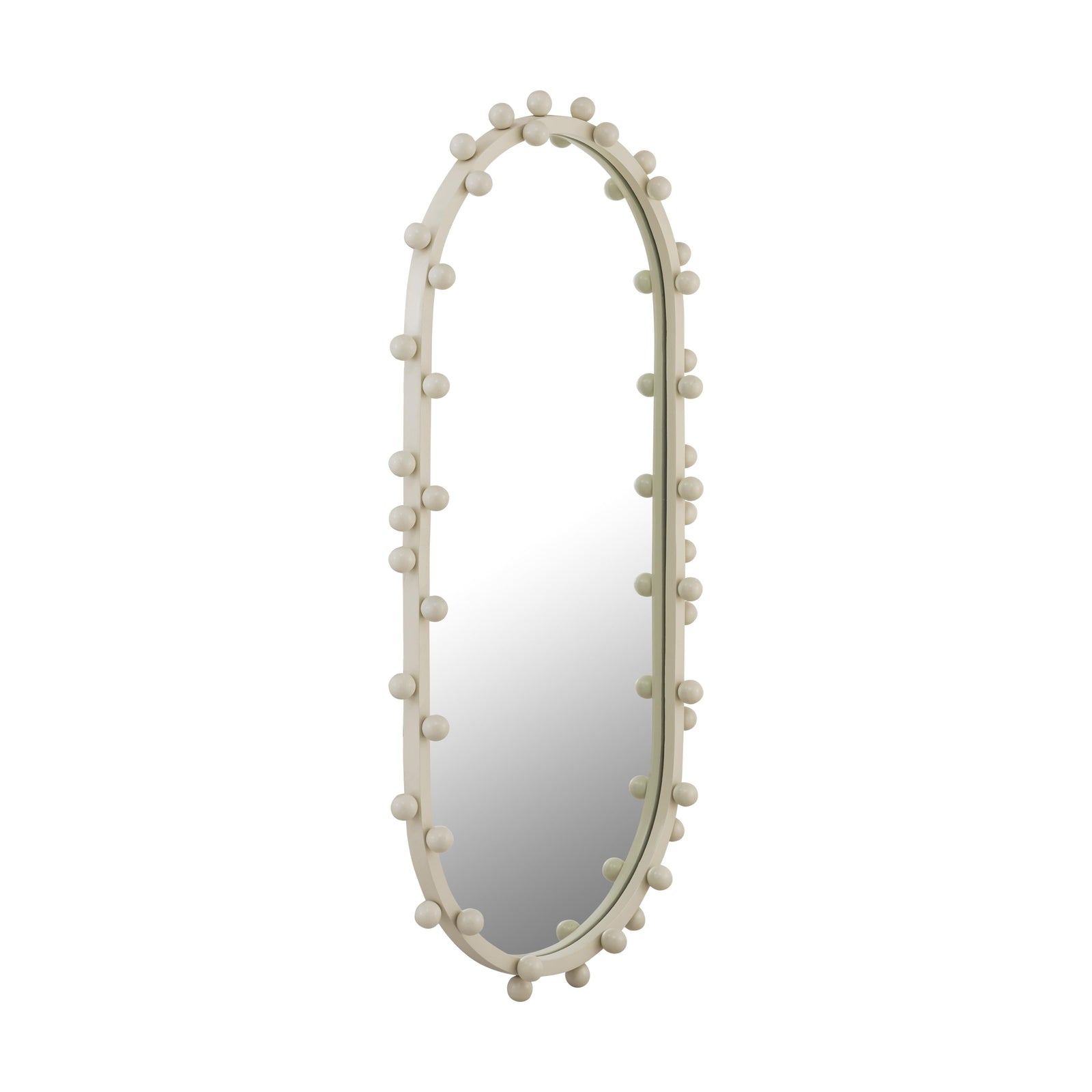 TOV Furniture Bubbles Ivory Oval Wall Mirror