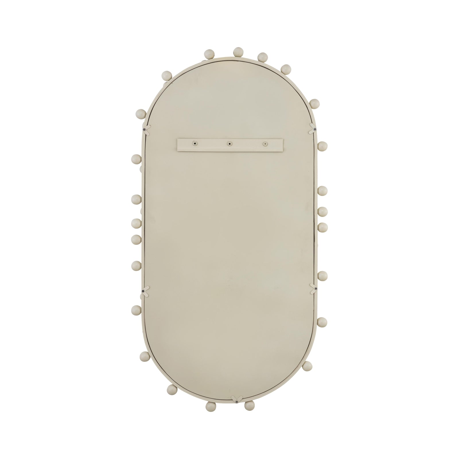 TOV Furniture Bubbles Ivory Oval Wall Mirror