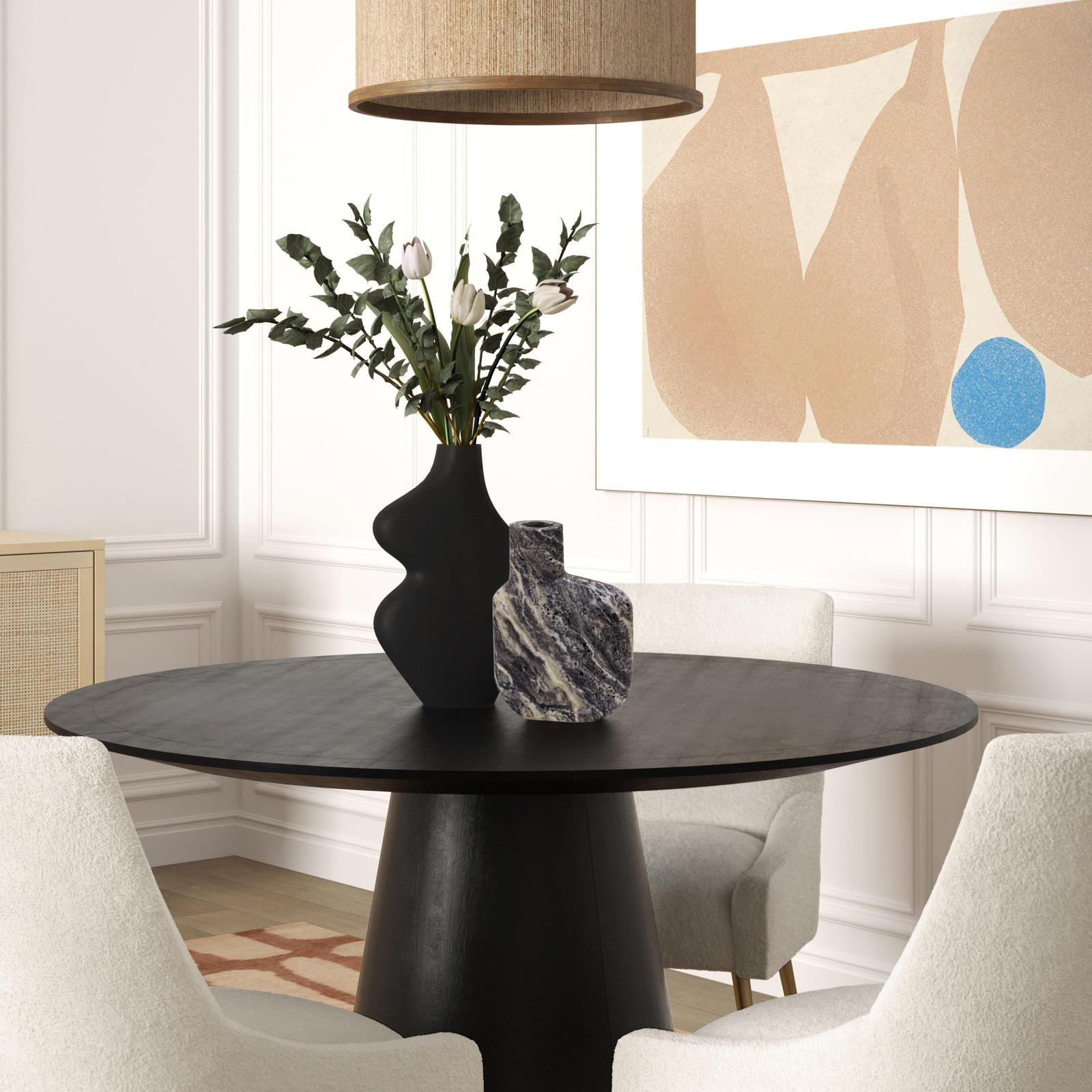 TOV Furniture Tarri Black Steel Vase