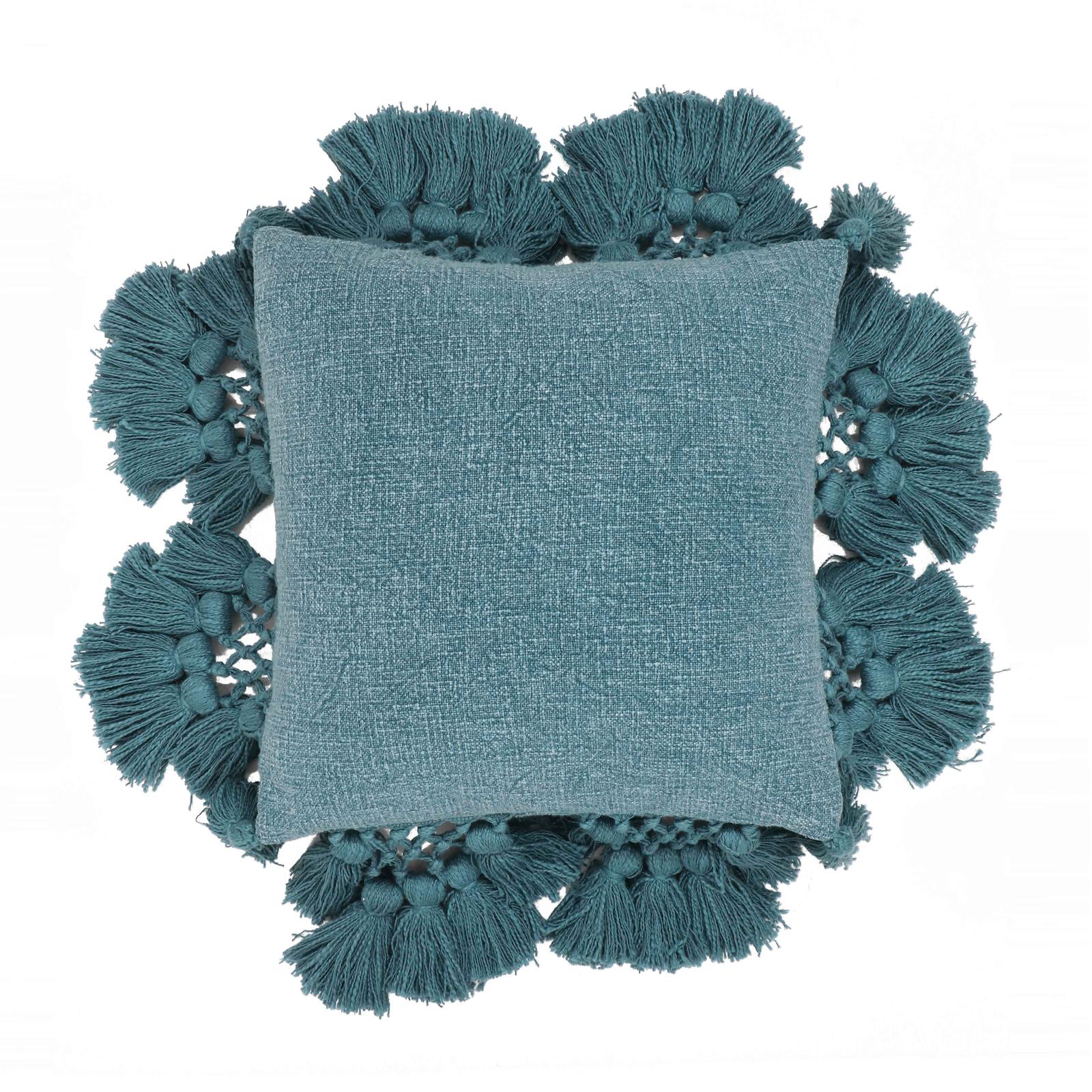 TOV Furniture Stone Washed Cotton Tasseled Pillow