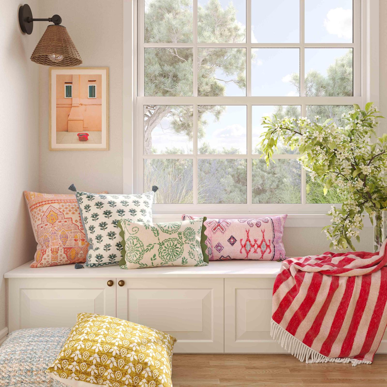 TOV Furniture Harvest Printed Cotton Throw Pillow